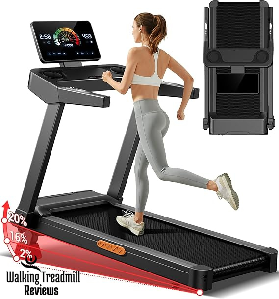 UMAY Portable Treadmill with 3-Level Incline