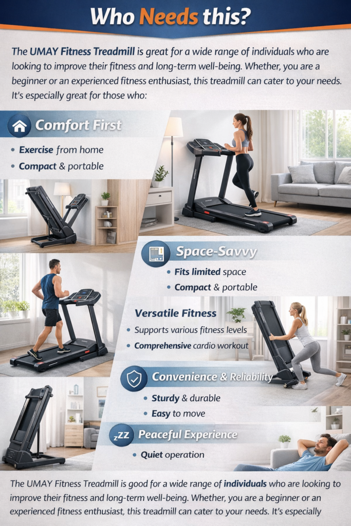 Umay treadmill infographic image
