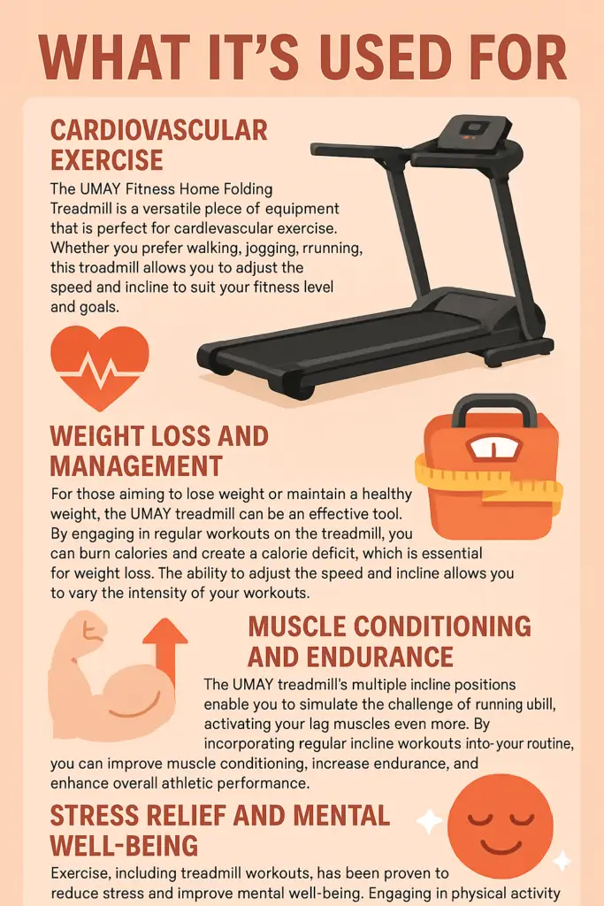 Umay Treadmill reviews Infographic image