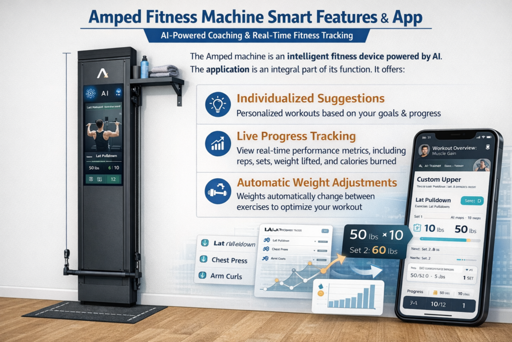 Smart features and App of Amp fitness Machine reviews