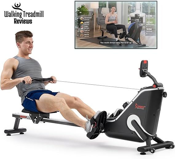 Sunny Health & Fitness Flip & Foldable Rowing Machine