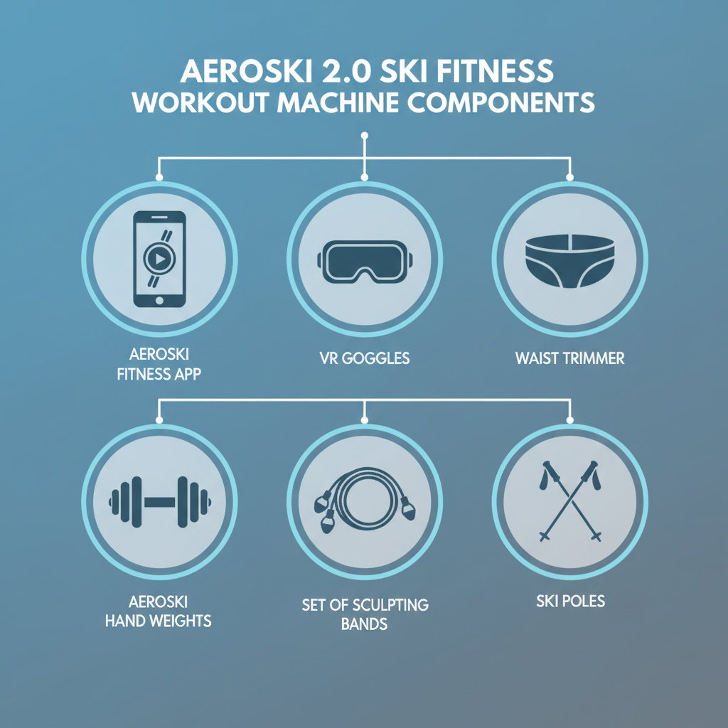 Aeroski Infographic image accessories/Aeroski 2.0 Ski Fitness Workout Machine