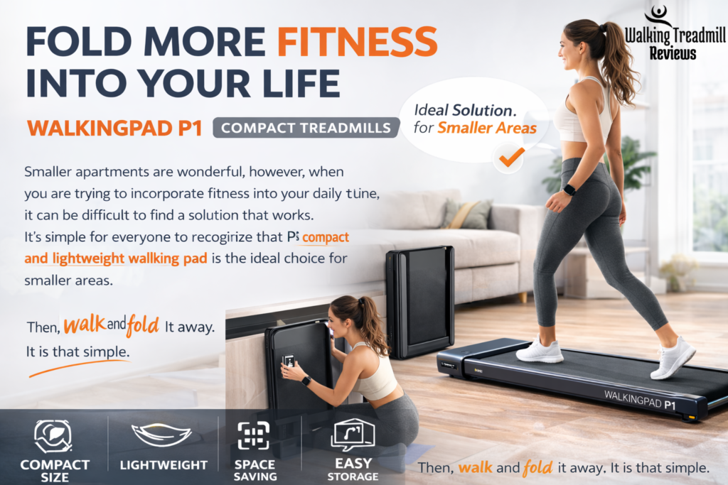 Foldable fitness for small spaces/WalkingPad P1 Classic Walking Treadmill