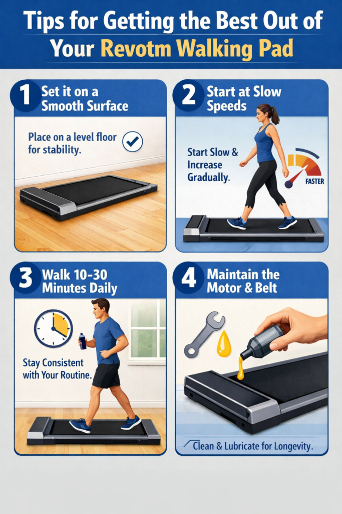 Infographic image for tips/Revotm Walking Pad