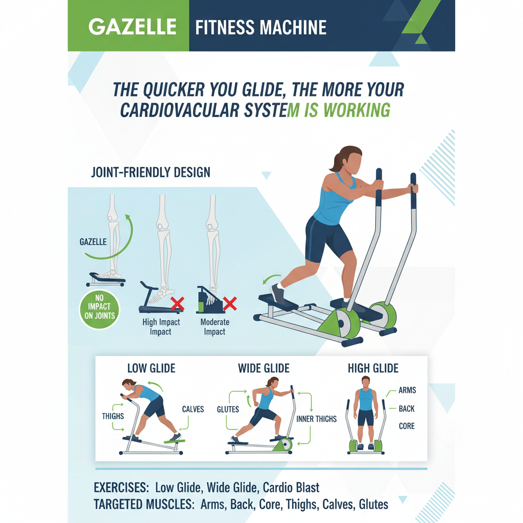 Infographic image of Gazelle Fitness Machine