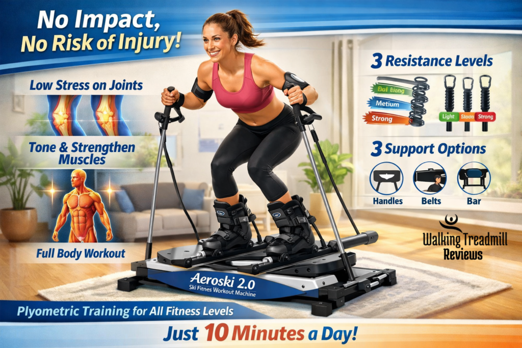 No risk of injury/No risk of injury/Aeroski 2.0 Ski Fitness Workout Machine