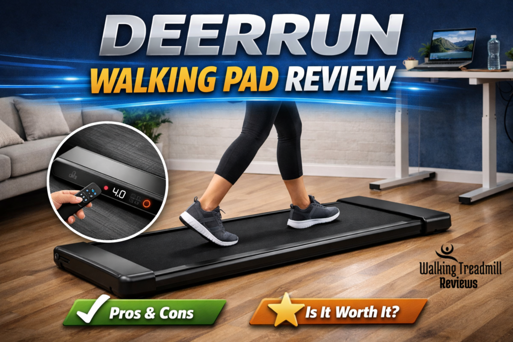 feature image of the Deerrun walking pad review​