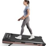 DeerRun Walking Pad Treadmill with Incline, 12% Auto Incline Under Desk Treadmill, 3.0 HP, 300 lb Capacity, Portable Treadmill for Home Office, Remote & App Control