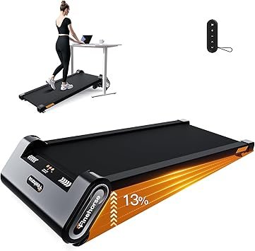 FINEHORSE Walking Pad Treadmill with Auto Incline, 6 in 1 Under Desk Treadmill, 6-Level Incline Treadmills, 2.5HP Portable Treadmills for Home with 330LBS Capacity, LED Display, Remote Control