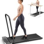 WalkingPad Foldable Walking Pad with Handle Bar, Treadmill for Home Office, Under Desk Treadmill with Adaptive Speed Control, Compact Design for Small Spaces