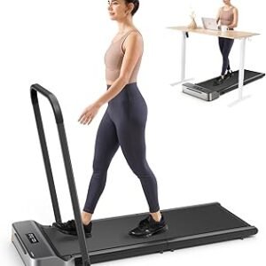 WalkingPad Foldable Walking Pad with Handle Bar, Treadmill for Home Office, Under Desk Treadmill with Adaptive Speed Control, Compact Design for Small Spaces