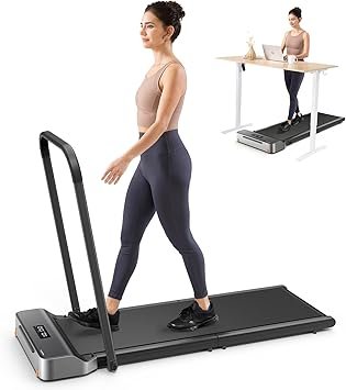 WalkingPad Foldable Walking Pad with Handle Bar, Treadmill for Home Office, Under Desk Treadmill with Adaptive Speed Control, Compact Design for Small Spaces