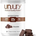 Unjury Whey Protein Powder | Chocolate Protein Powder | 21g 100% Whey Isolate Protein Powder | Low Carb and Lactose Free | Gluten Free Whey Protein Isolate | Certified Kosher | 15 Servings