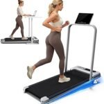 Yagud Walking Pad, Walking Pad Treadmill for Home Office, Portable Under Desk Treadmill with Remote Control and LED Display, Walking Jogging Running Machine