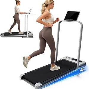 Yagud Walking Pad, Walking Pad Treadmill for Home Office, Portable Under Desk Treadmill with Remote Control and LED Display, Walking Jogging Running Machine