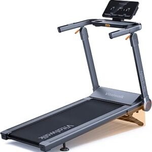 Vitalwalk Foldable Treadmill with Auto Incline, 48"x18" Wide Running Belt, 10MPH, 3.5HP Brushless, Walking Pad Treadmill for Home, Auto Folding, No Installation, 350LBS Capacity, APP