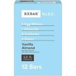 RXBAR Protein Bars, Protein Snack, Snack Bars, Vanilla Almond, 22oz Box (12 Count)