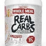 5% Nutrition Rich Piana Real Carbs + Protein | Clean Mass Gainer Meal Replacement Protein Powder | Carbohydrate for Pre Workout/Post-Workout Recovery Meal | 3 lb, 20 Srvgs (Birthday Cake + Protein)