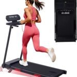 Walking Pad Treadmill with Handle Bar and Incline, 0.6-7.6MPH Electric Under Desk Treadmill for Home Small, 350LBS Mini Small Treadmills with Handles, 3.0HP Portable Treadmills for Home Exercising