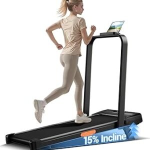 CURSOR FITNESS Walking Pad with 15% Incline 0.6-6.2MPH Foldable Portable Treadmill 2.5HP Compact Walking Pad for Home Small Space 300LBS with Remote Control