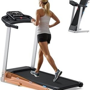 Cardirun Folding Treadmill with Incline, 3.5 HP Quiet Treadmills for Home with 400 lbs Weight Capacity, Incline Treadmill with Pulse Sensor and Bluetooth Speaker, LED Screen, App, Space-Saving Design