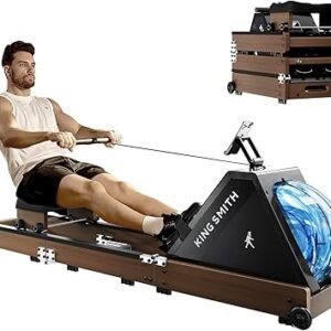 KINGSMITH Rowing Machines for Home Foldable, Compact Row Machine, 400LB & 350LB Weight Capacity, Folding Rower Machine with Adjustable Resistance, Data Monitor, App Supported