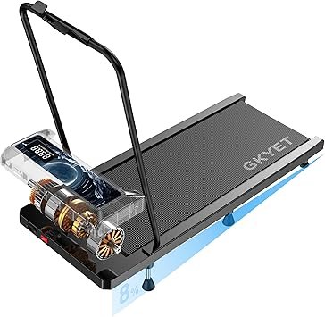 Walking Treadmill Pad with 8% Incline for Home, Under Desk Treadmill for Home Office, 2.5HP Quiet Portable Walking Mat, 265 lbs Capacity, Compact Treadmill for Small Spaces with 15" x 35.4" Belt