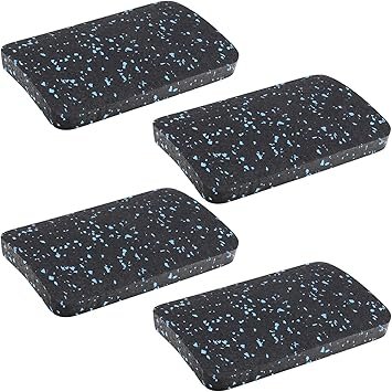 Exercise Equipment Mat Pads - 12 PCS Versatile Rubber Support Pads for Home Gym Machines - Heavy Duty Floor Protection for Weight Benches and Gym Gear
