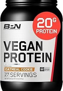 Bare Performance Nutrition, Vegan Protein, Plant Based Protein, Pea Protein, Watermelon Protein and Pumpkin Protein, Naturally Sweetened and Flavored, 27 Servings, Oatmeal Cookie