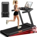 15% Treadmills for Home, 3-in-1 Foldable Treadmill with Incline, Portable Treadmill with Handle, 3.0HP Quiet Walking Pad Treadmill, 12 Automatic Modes, Three Screen