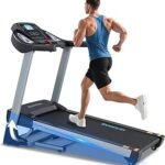 BORGUSI Treadmill with 15% Auto Incline - 350 LBS Capacity, 3.5HP Electric Folding Treadmill Up to 10MPH Speed, Running Machine with 20" Wide Tread Belt & LCD Display for Home Use