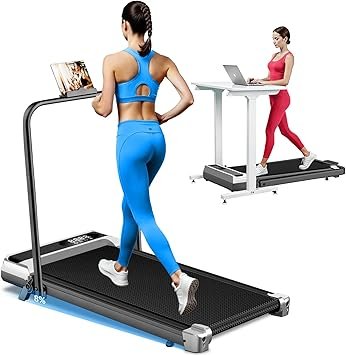 Walking Pad Treadmill with 8% Incline for Home Office,3.0HP Low Noise Portable Folding Under Desk Treadmill with Remote Control,Jogging Running Machine,350 Lbs Capacity,LED Display,Handle Bar