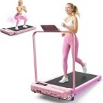 Small Walking Pad Treadmill with Incline - Under Desk Treadmill with Vibration Plate, 2.5HP Compact Portable Treadmills for Home Small Spaces, Office, Running Machine with Remote Control & LED Display