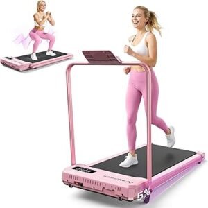 Small Walking Pad Treadmill with Incline - Under Desk Treadmill with Vibration Plate, 2.5HP Compact Portable Treadmills for Home Small Spaces, Office, Running Machine with Remote Control & LED Display