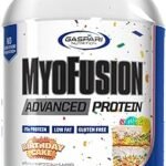Gaspari Nutrition Myofusion Advanced Protein, Protein Blend with Whey Protein, Casein Protein and Isolate Protein, Low Fat and Gluten Free (Confetti Birthday Cake, 2 Pound)