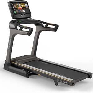 Matrix Fitness TF50 Treadmill with XUR | 22" Touchscreen (WiFi+BT+HDMI) | Club-Quality Folding Treadmill for Running, 5K & Marathon | Heavy-Duty Frame, Extra-Thick 20"x60" Deck, Industrial Cushioning