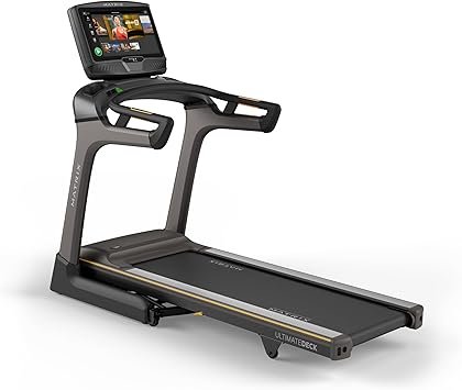 Matrix Fitness TF50 Treadmill with XUR | 22" Touchscreen (WiFi+BT+HDMI) | Club-Quality Folding Treadmill for Running, 5K & Marathon | Heavy-Duty Frame, Extra-Thick 20"x60" Deck, Industrial Cushioning