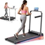 Walking Pad Treadmill for Home Small, 3-in-1 Walking Pad with Handle Bar, 9% Incline Under Desk Treadmill with 300lbs Capacity