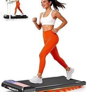 Walking Pad Treadmill with 5% Incline, Under Desk Treadmill for Home Office, 2.5HP Quiet Portable Walking Pad, 265 lbs Capacity, Compact Treadmill for Small Spaces with 15" x 35.4" Belt