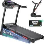 THERUN Incline Treadmill, Treadmills for Running and Walking, 300 lbs Weight Capacity Folding Treadmill with 0-15% Auto Incline, Wide Belt, 3.5 HP, App, Heart Rate