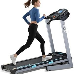 BORGUSI Treadmill with Auto Incline - 300 lb Capacity, 3.0HP Folding Electric Treadmill Up to 8.5 MPH Speed, Running Machine with 17.5" Wide Tread Belt and Bluetooth Speaker for Home Use