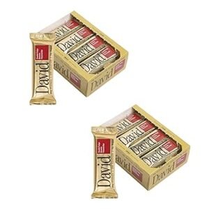 David Protein Bar, Fudge Brownie, 24 Protein Bars | 28g of Protein | 150 Calories | 0g of Sugar - High Protein, Low Carb, Gluten Free Protein Bar, Pack of 24