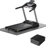 Stepwaver Treadmill Mat for Floor & Carpet Floors, 63" × 30", 0.25" Thick Non-slip Treadmill Mat for Carpet, Mat for Under Treadmill on Hardwood Floors for Bike, Elliptical, Treadmill