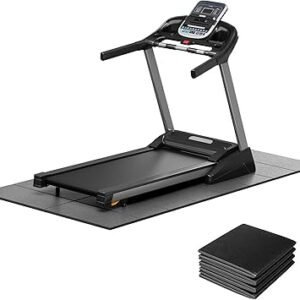 Stepwaver Treadmill Mat for Floor & Carpet Floors, 63" × 30", 0.25" Thick Non-slip Treadmill Mat for Carpet, Mat for Under Treadmill on Hardwood Floors for Bike, Elliptical, Treadmill