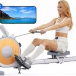 MERACH Rowing Machines for Home, Magnetic Rowing Machine with 16 Levels, Rower Machine of Quiet Resistance, Dual Slide Rail with Max 350lbs Weight Capacity, App Compatible