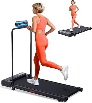 Treadmills for Home, 3.0HP Portable Walking Pad Treadmill with Handle Bar, 0.6-7.6MPH Electric Walking Pad Treadmill with Incline, Mini Treadmils for Exercising with 350LB Capacity