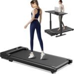 Walking Pad Treadmill for Home - Under Desk Treadmills Portable Mini Compact Walk Running Machine Pads Slim Lightweight Caminadora Eléctrica para Casa Office Small Spaces with Adjustable Speed Remote