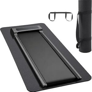 MABOZOO 0.5 Inch Walking Pad Mat, 55x24 Inch Non-Slip Treadmill Mat for Walking Pad, Treadmill, Bike, Exercise, Heavy Duty Workout Floor Protection for Carpet Floors(Black)