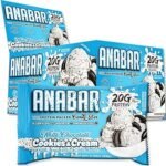 Anabar Protein Bar, The Protein-Packed Candy Bar, Amazing Tasting Protein Bar, High Protein, 20g of Protein (12 Bars, Cookies & Creme)