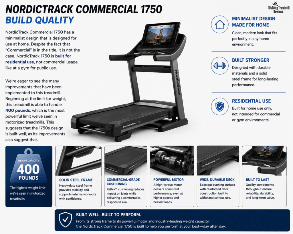 1750 Commercial Treadmill NordicTrack Reviews